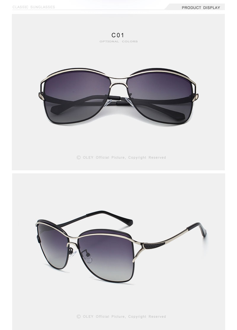 OLEY Brand Designer Big Frame Sunglasses Butterfly Shades For Women Fashion Quality Female Polarized glasses UV400 Y7215