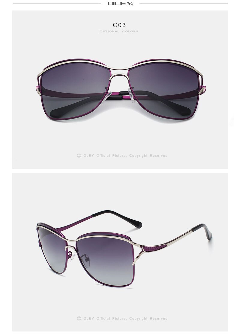 OLEY Brand Designer Big Frame Sunglasses Butterfly Shades For Women Fashion Quality Female Polarized glasses UV400 Y7215