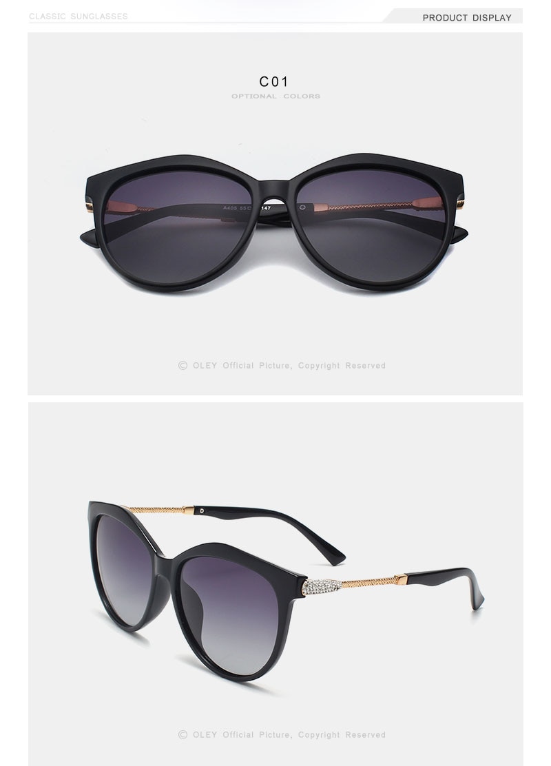 OLEY Brand Round Sunglasses Women Polarized Fashion Ladies Sun Glasses Female Vintage Shades Oculos de sol Feminino UV400 Y7405