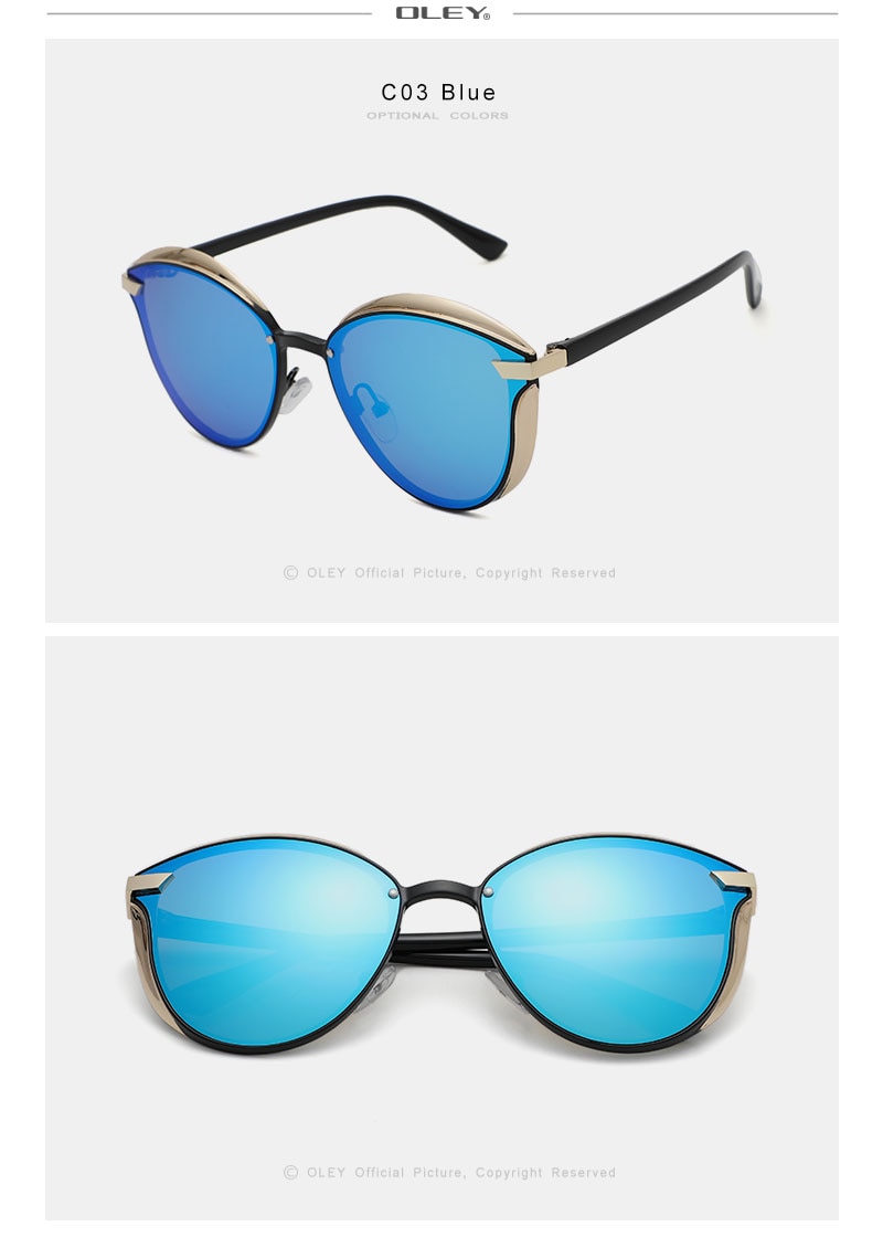 OLEY Cat Eye Sunglasses Women Polarized Fashion Ladies Sun Glasses Female Vintage Shades Oculos de sol Feminino UV400 Y7824