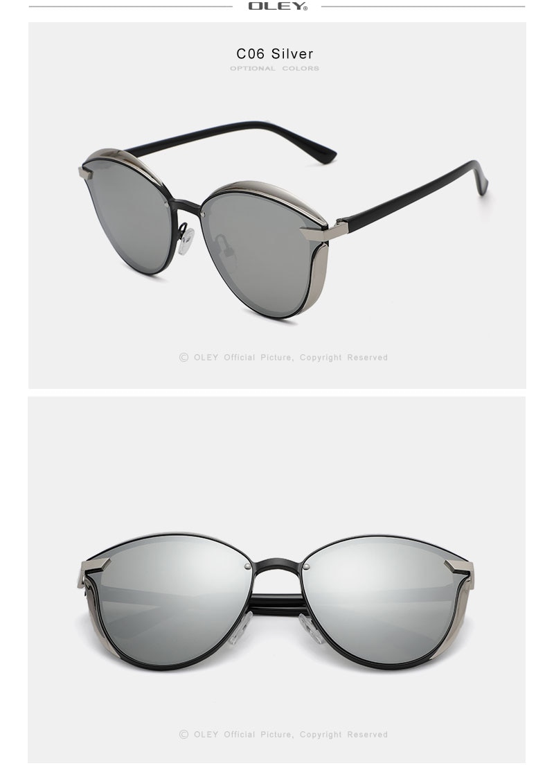 OLEY Cat Eye Sunglasses Women Polarized Fashion Ladies Sun Glasses Female Vintage Shades Oculos de sol Feminino UV400 Y7824