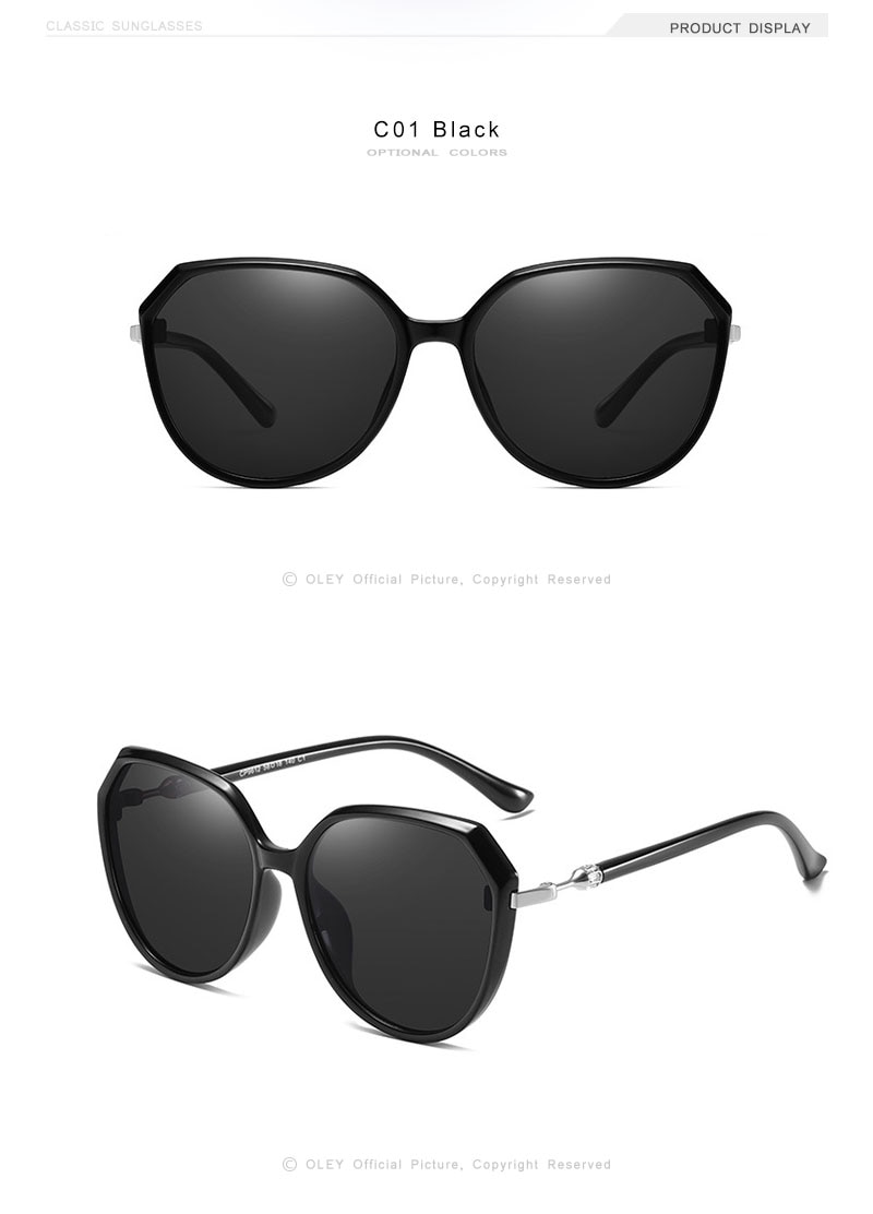 OLEY Luxury Brand Design Rhinestone Polarized Sunglasses Women Lady Elegant Big Sun Glasses Female Eyewear Oculos De Sol