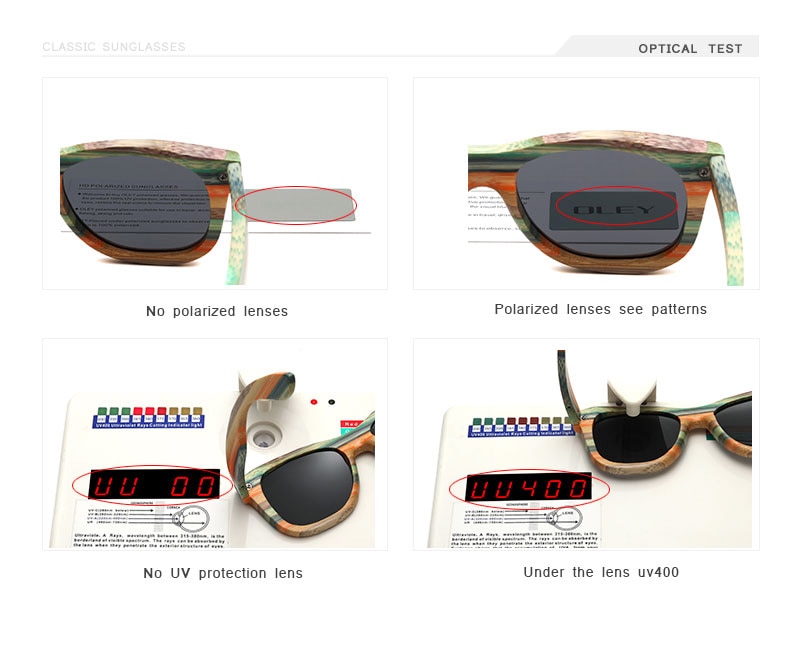 OLEY 2020 Bamboo Sunglasses Men Women Polarized Mirror Full Frame Wood Shades Goggles Handmade Support custom logo Y5915