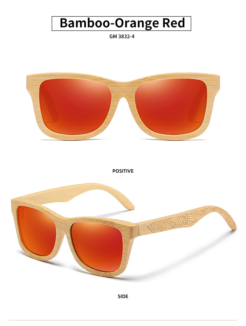 EZREAL Brand Design Handmade Natural Wooden Bamboo Sunglasses Luxury Sunglasses Polarized Wooden Oculos de sol masculino