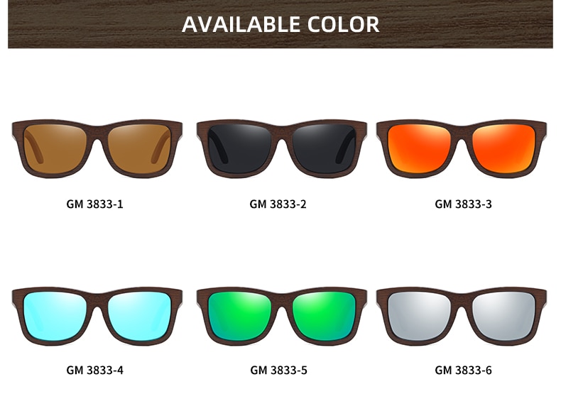 EZREAL Hamdmade Natural Polarized Wooden Sunglasses Men Bamboo Sun glasses Women Brand Designer Original Wood Glasses S3833