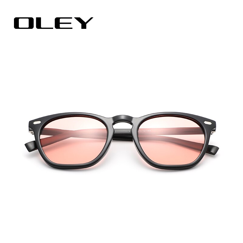 OLEY Brand Men/Women Classic Retro Rivet Polarized Sunglasses Fashion circular d