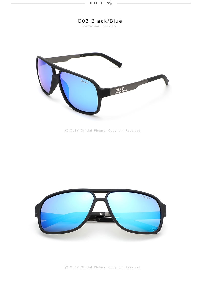 OLEY Polarized Sunglasses Men Fashion New Sports Style Square Sun Glasses Male Outdoor Travel UV Goggles Can customize logo
