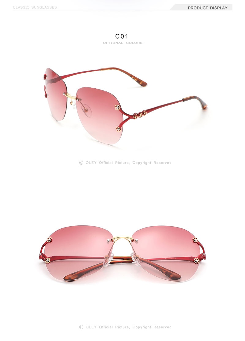 OLEY classic Italian design women butterfly polarized sunglasses Fashion HD Gradient Inlaid Large Frame Women Sun glasses Y0476