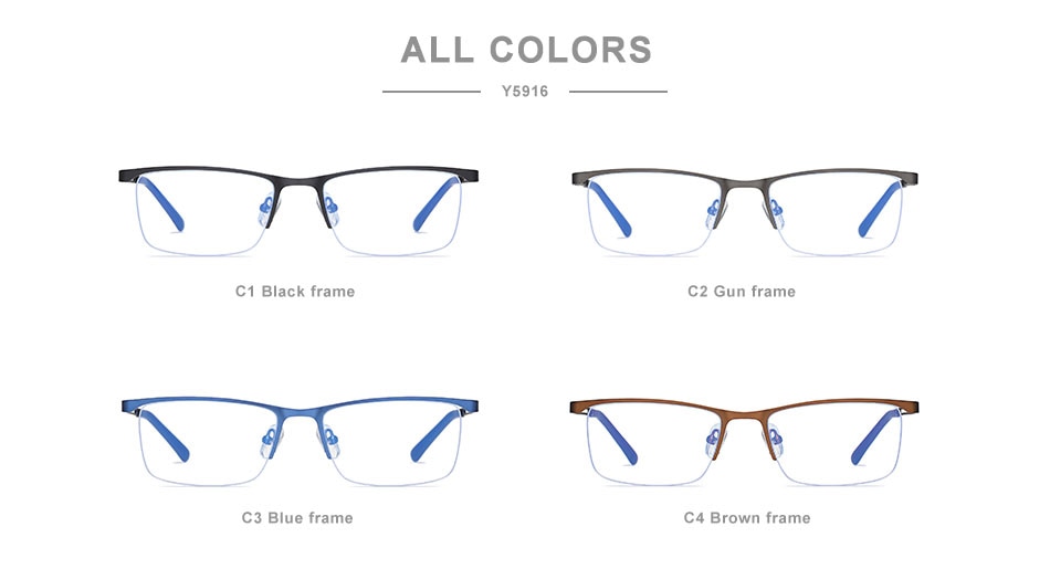 OLEY Alloy Optical Glasses Frame Men Ultralight Square Myopia Prescription Eyeglasses 2020 Male Metal Eyewear Customizable logo