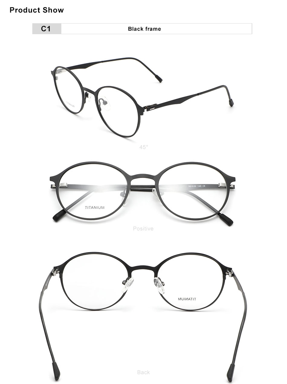OLEY DESIGN Women Luxury Titanium Alloy Optics Glasses Frames Vintage Round Ultralight Myopia Prescription Eyeglasses Y7710