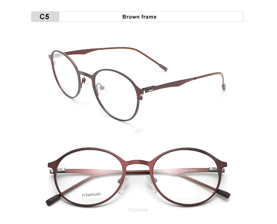 OLEY DESIGN Women Luxury Titanium Alloy Optics Glasses Frames Vintage Round Ultralight Myopia Prescription Eyeglasses Y7710