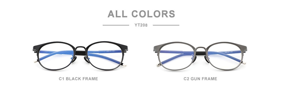 OLEY Titanium Optical Glasses Frame Men Ultralight Round Myopia Prescription Eyeglasses Male Prescription glasses YT208