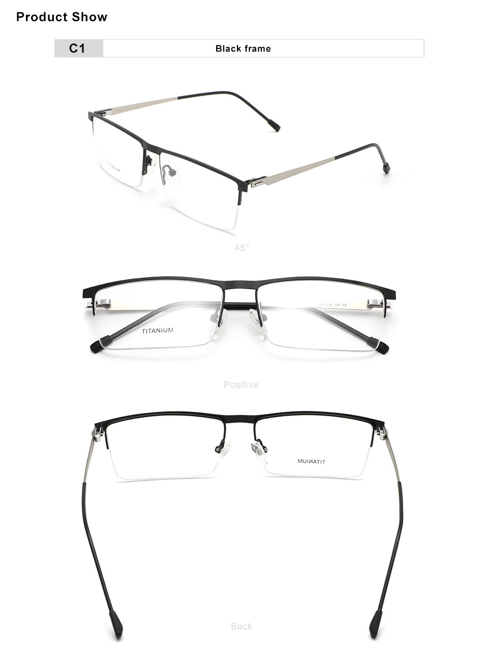OLEY Men Titanium Alloy Glasses Frame Fashion Male Business Style Ultralight Eye Myopia Hyperopia Presbyopia Eyeglasses Y7715