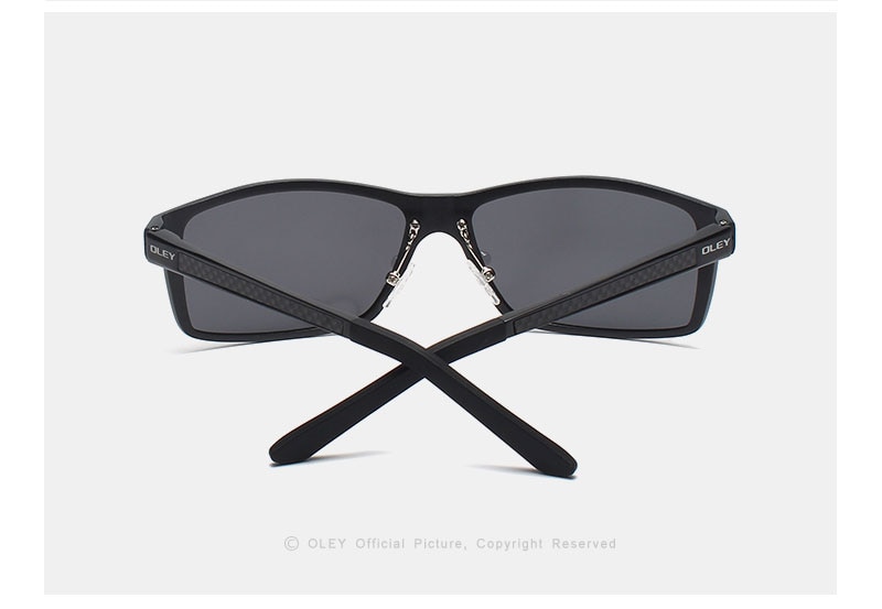 OLEY Men Polarized Sunglasses Aluminum Magnesium Sun Glasses Driving Glasses Rectangle Shades For Men Oculos masculino Male