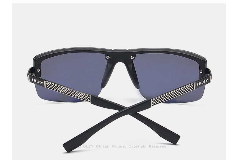 OLEY Fashion Men's Frameless Polarized Sunglasses Classic Pilot Goggles UV400 Gafas De Sol Y4909 Support custom LOGO