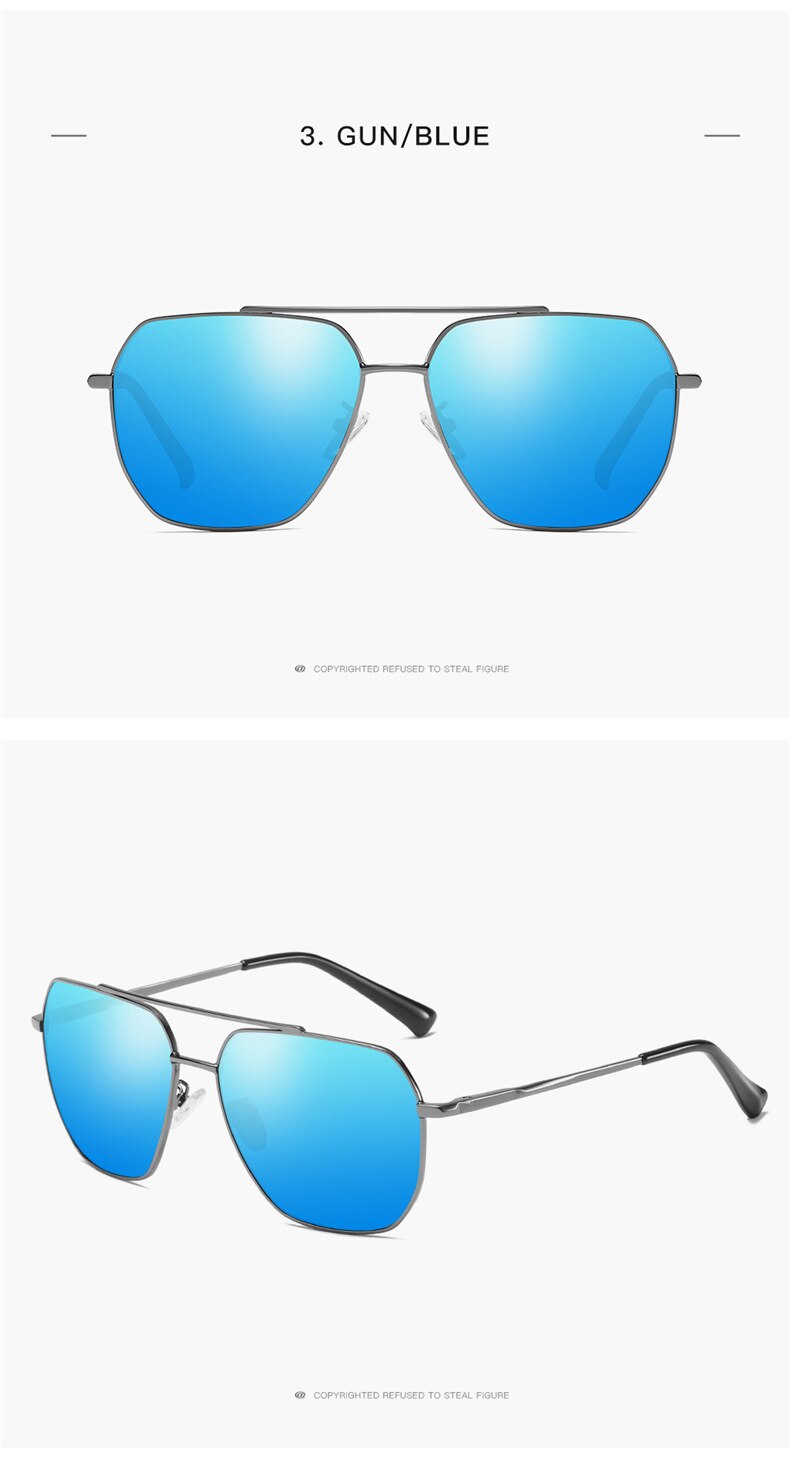 OLEY Men Vintage Pilot polarized Sunglasses Clasasic Brand Sun glasses Driving Eyewear For Men/Women