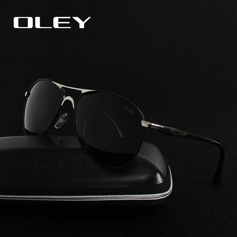 Oley Luxury Brand Mens Driving Sunglasses Polarized Women Pilot Sun Glasses Blue