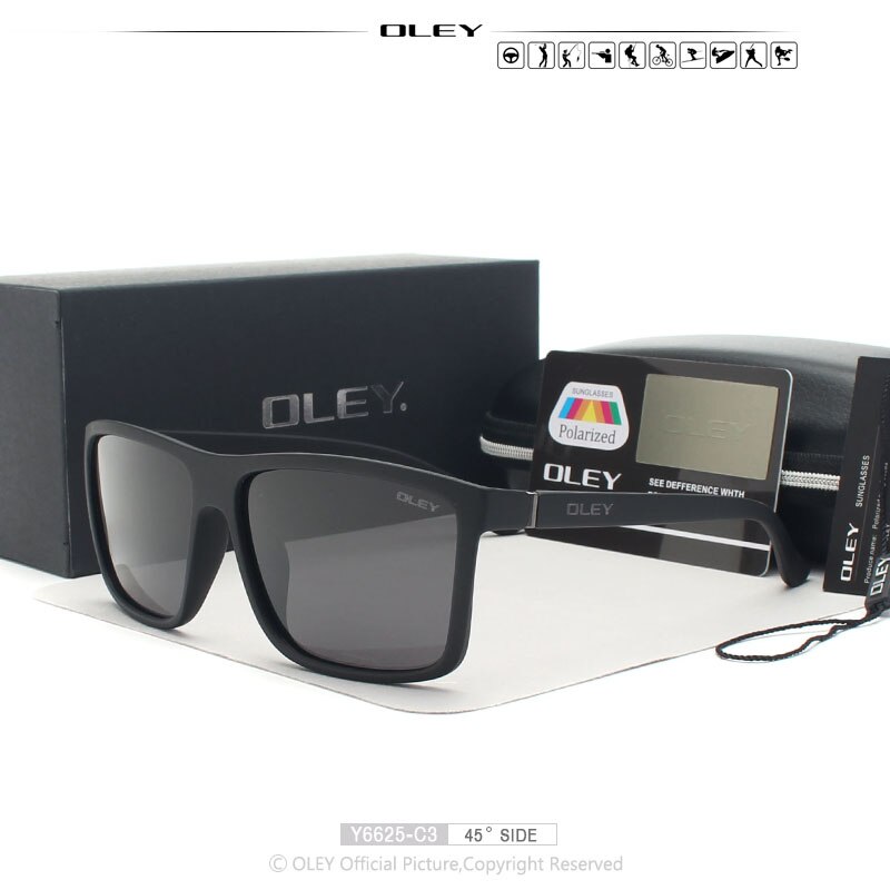 OLEY Brand Vintage Style Sunglasses Men Classic Male Square Glasses Driving Travel Eyewear Unisex Gafas Oculos UV400 Y6625