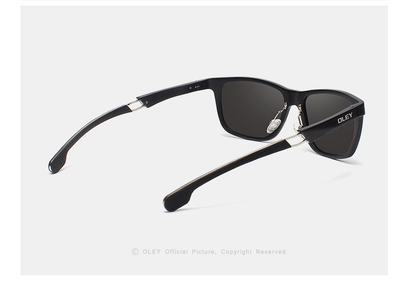 OLEY New Aluminum-Magnesium Polarized Men Sunglasses Expandable hollow leg special anti-slip design Customizable logo Y7144