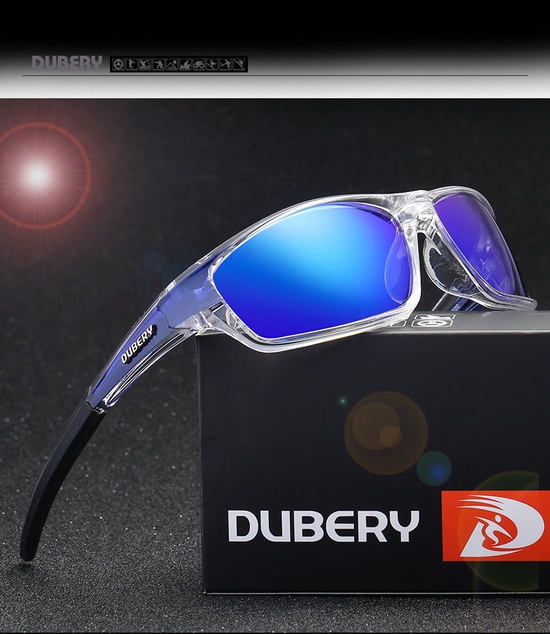 DUBERY Brand Design Men's Glasses Polarized Black Driver Sunglasses UV400 Shades Retro Fashion Sun Glass For Men Model 620