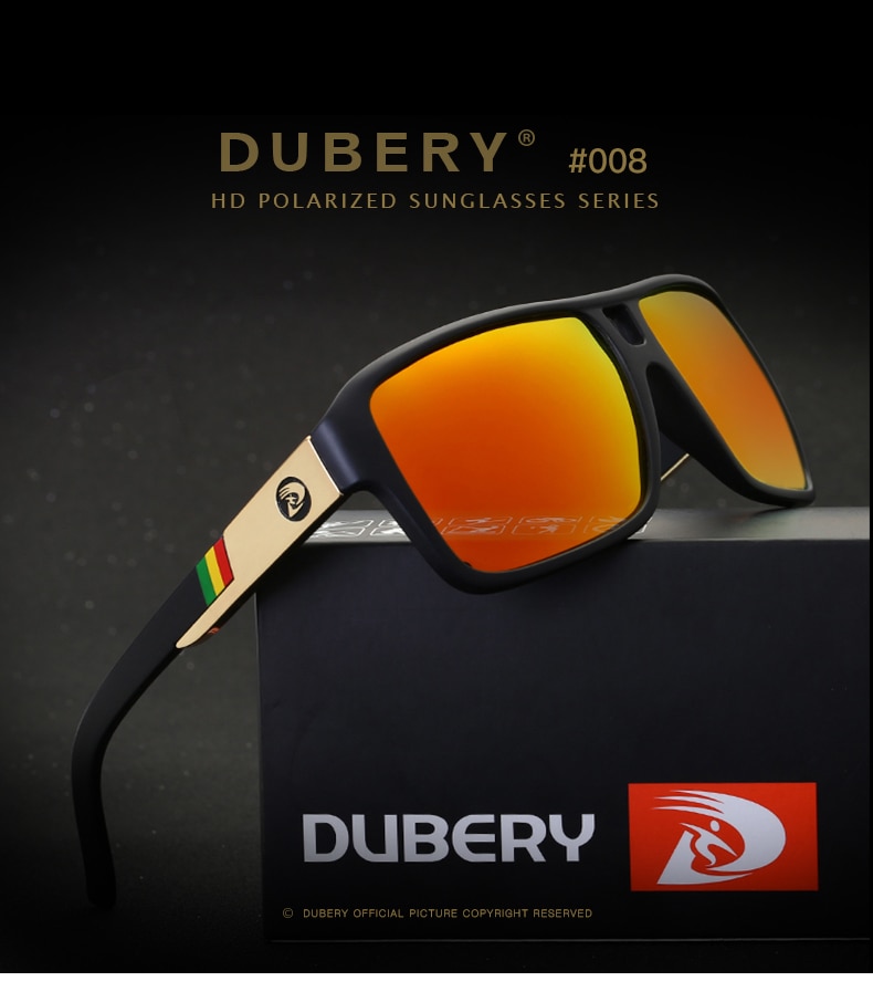 DUBERY Brand Design Polarized Sunglasses Men's Glasses Driver Shades Male Sun Glasses For Men Original Oculos