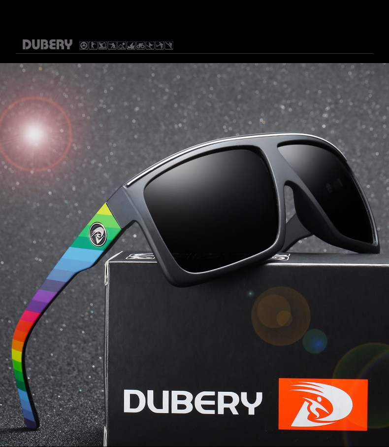 DUBERY Brand Design Polarized Sunglasses Men Driving Shades Male Retro Sun Glasses For Men Summer Mirror Square Oculos UV400
