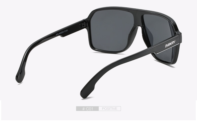 DUBERY Vintage Sunglasses Polarized Men's Sun Glasses For Men Square Driving Black Goggles Oculos Male 7 Colors Model 103