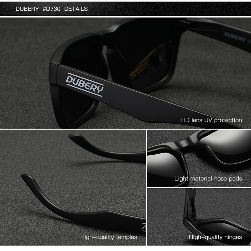 DBUERY Brand Design Summer Polarized Sunglasses Men's Driver Shades Male Sun Glasses For Men Clear Luxury Brand Designer Oculos