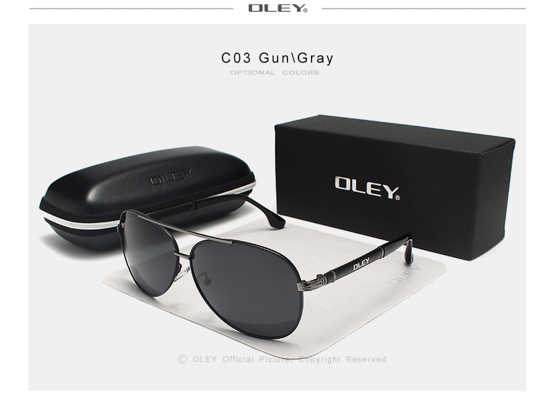OLEY Brand Sunglasses Men Polarized Fashion Classic Pilot Sun Glasses Fishing Driving Goggles Shades For Men/Wome Y7005
