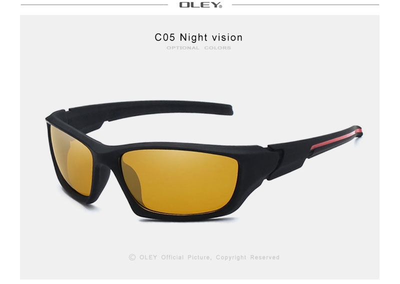 OLEY Fashion Guy's Sun Glasses Polarized Sunglasses Men Classic Design Vintage Mirror Driving Male Goggles With Brand Box