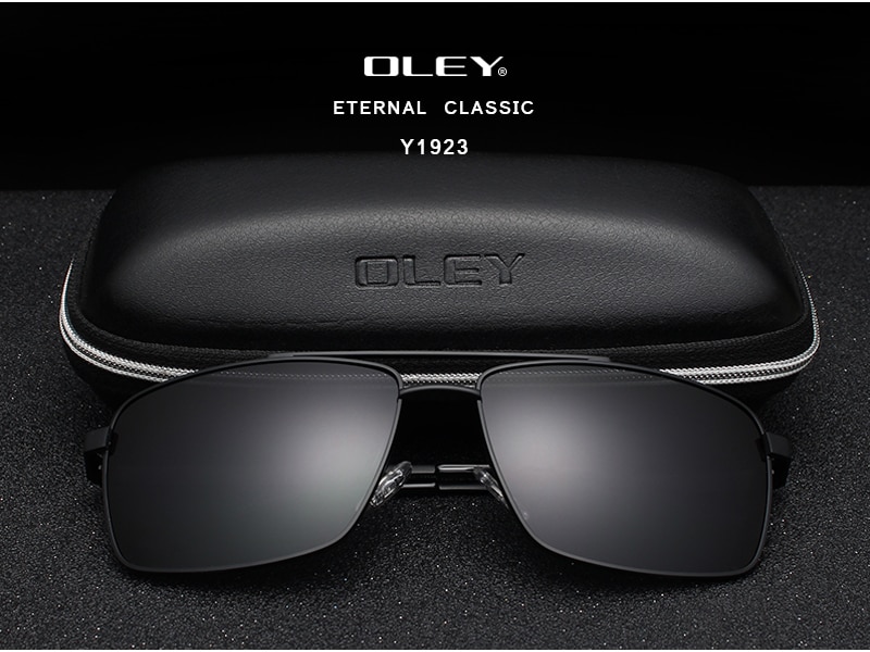 OLEY Brand Polarized Sunglasses Men Fashion Classic Square glasses For Women Oculos masculino Male Customizable logo Y1923