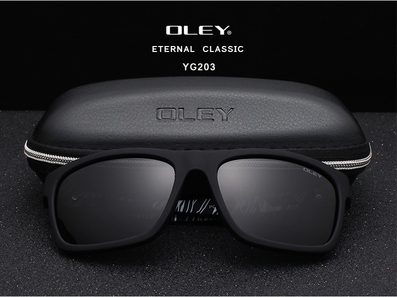 Fashion Guy's Sunglasses From OLEY Polarized Sun Glasses Classic TR90 women goggles 7-in-1 luxury box Customizable logo YG203