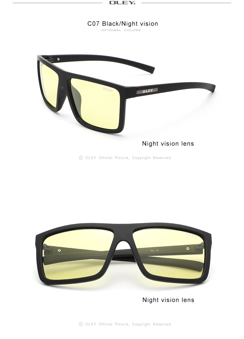 OLEY classic polarized sports sunglasses fashion photochromic goggles stretch paint night vision glasses Support custom logo