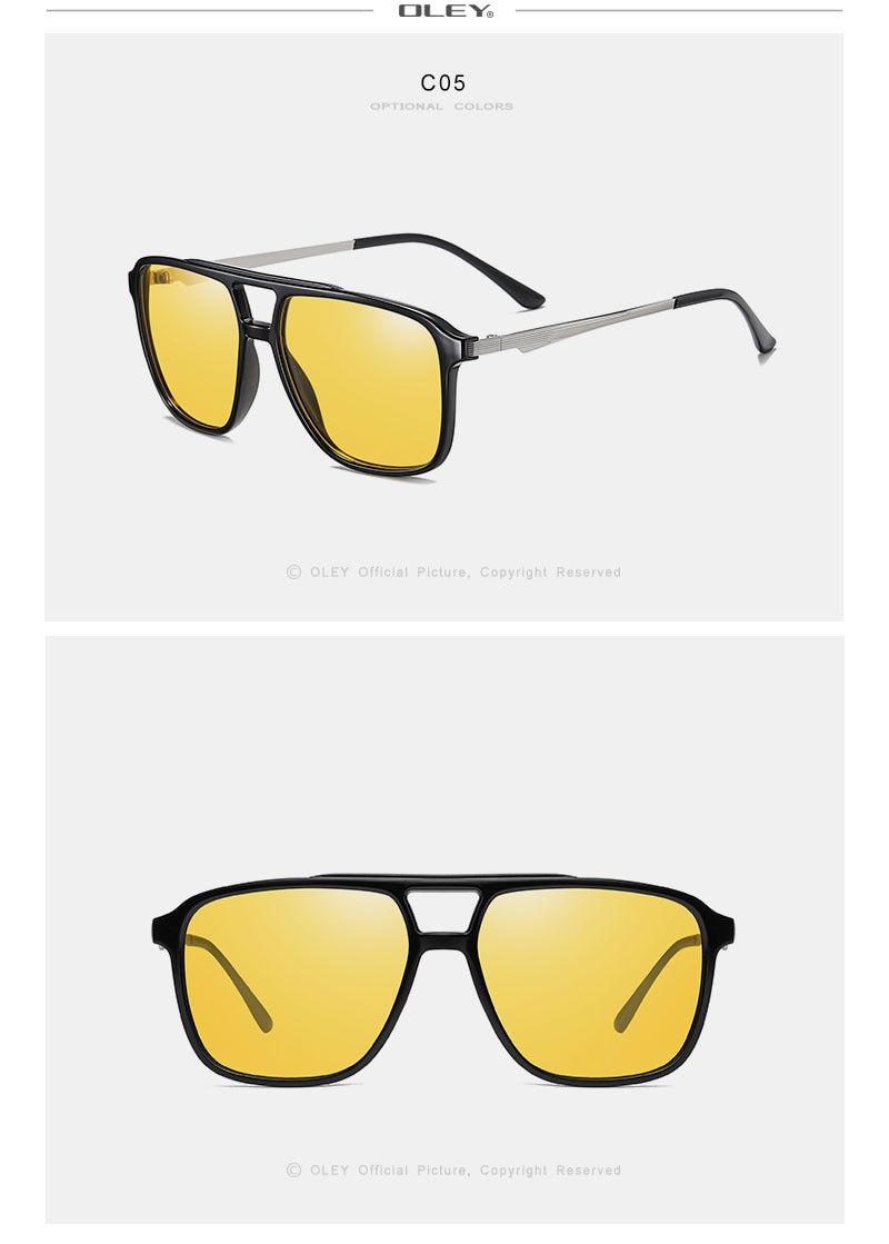 OLEY High Quality TR90 Sunglasses Polarized Men's