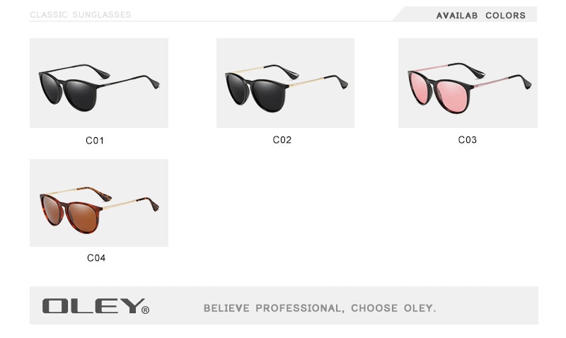 OLEY New Women Glasses Structure Design