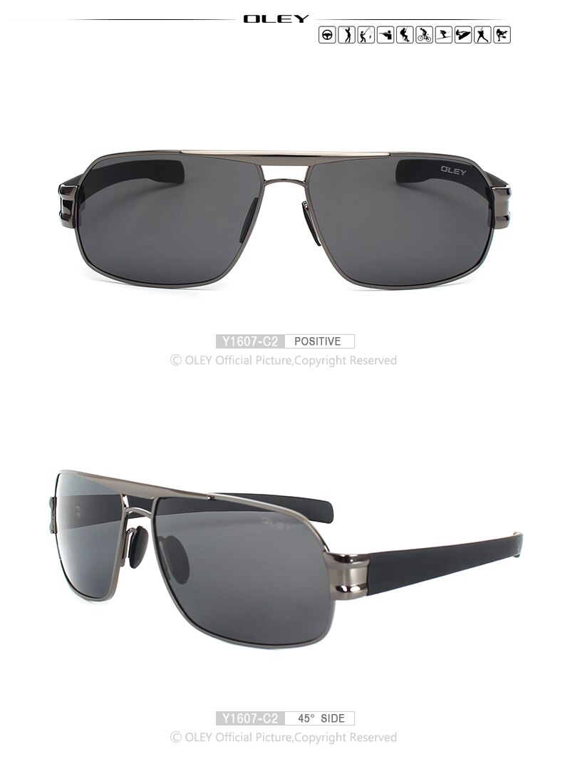 OLEY Polarized Men's Sunglasses Brand Designer UV400 Protect Sun Glasses Men spectacles fishing Accessories homens
