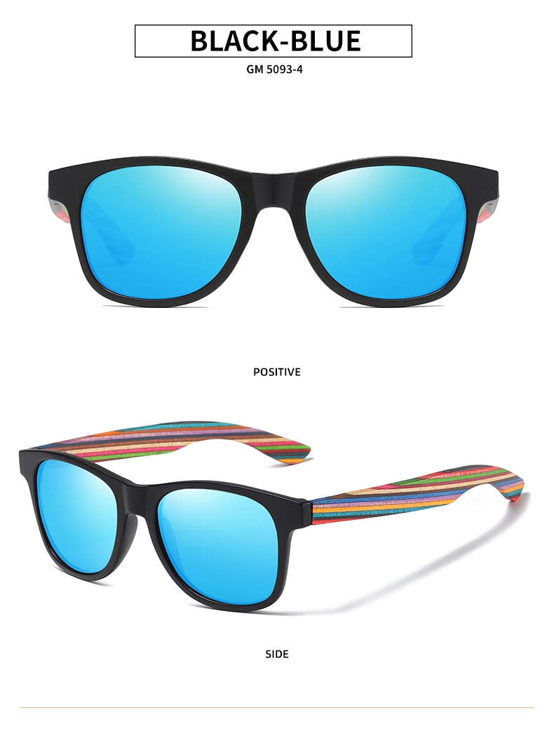 Polarized PC Frame With Wooden Legs Sunglasses
