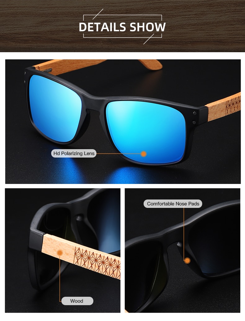 Brand Design Beech wood Handmade Sunglasses