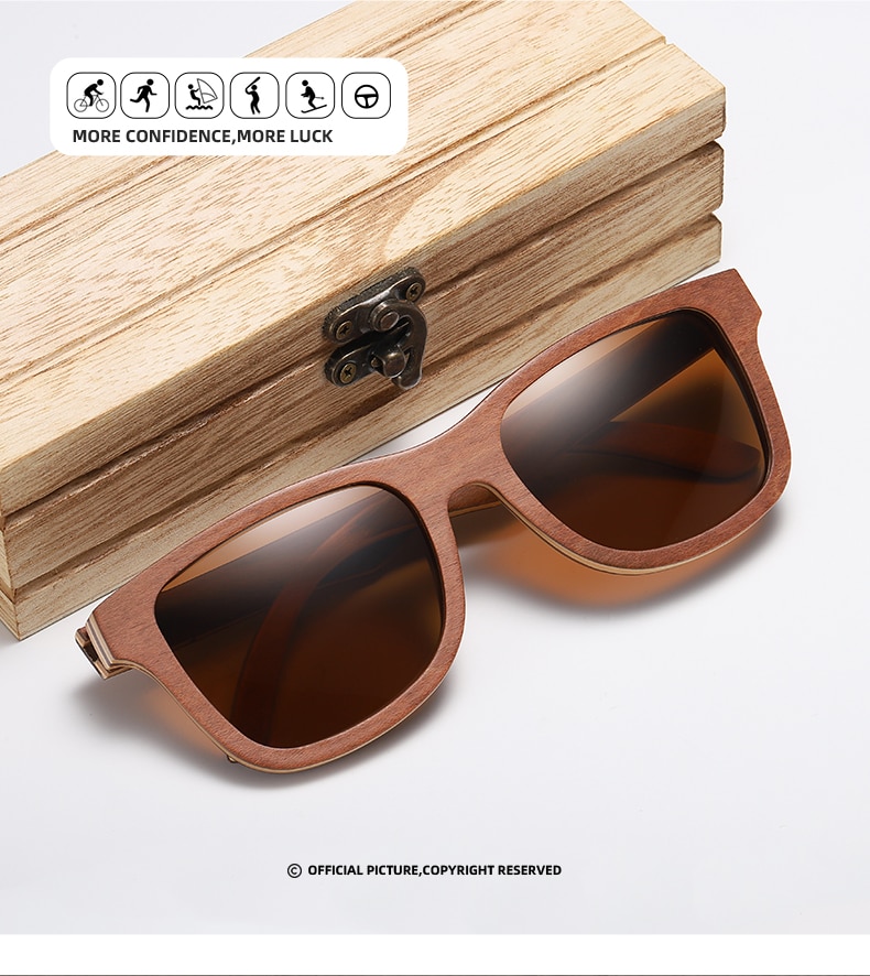 Skateboard Wood Sunglasses Handmade