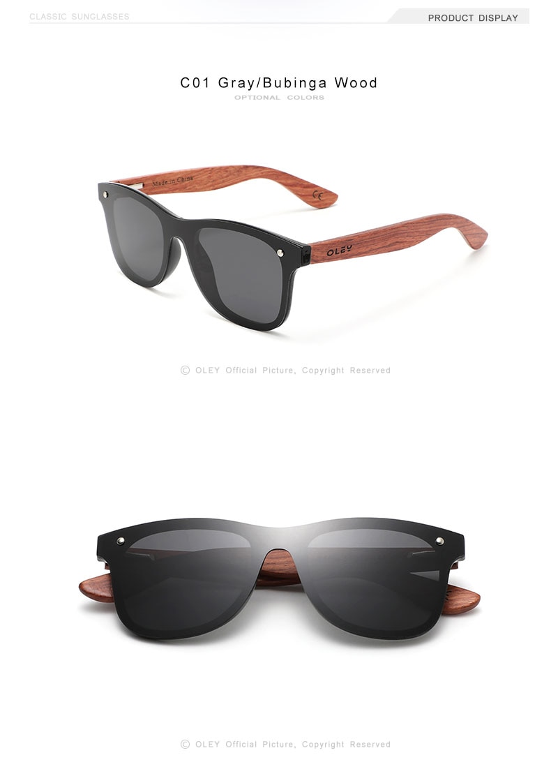 Natural Wooden Sunglasses  Polarized