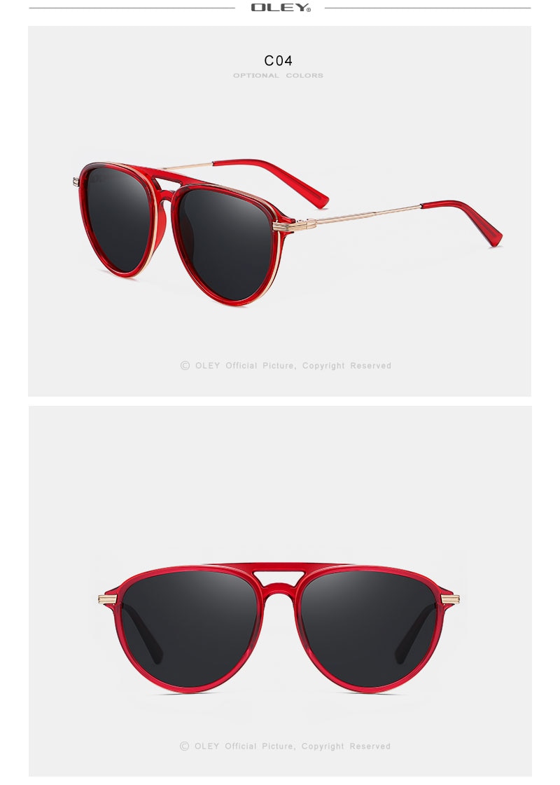 Polarized Sunglasses Oval Women Fashion