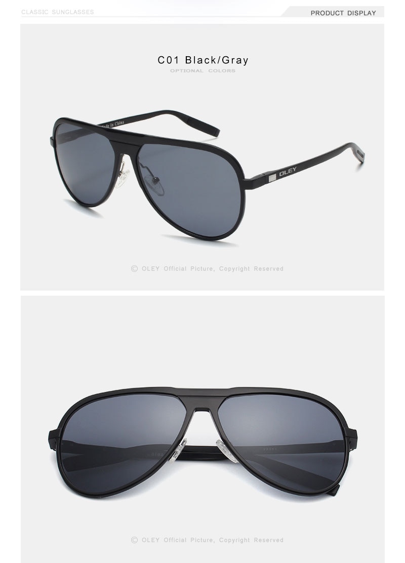 Aluminum magnesium Polarized Sunglasses Classic pilot