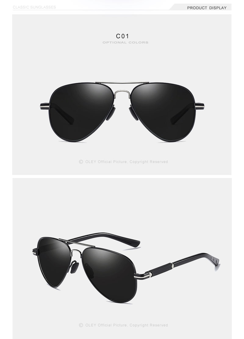 Aluminum pilot Sunglasses Polarized