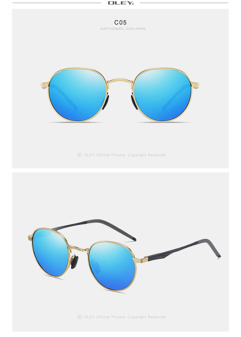 Classic Round Polarized Men's Sunglasses