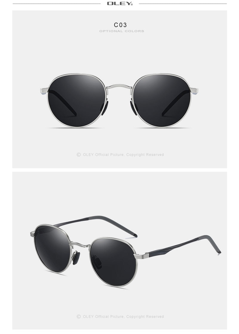 Classic Round Polarized Men's Sunglasses
