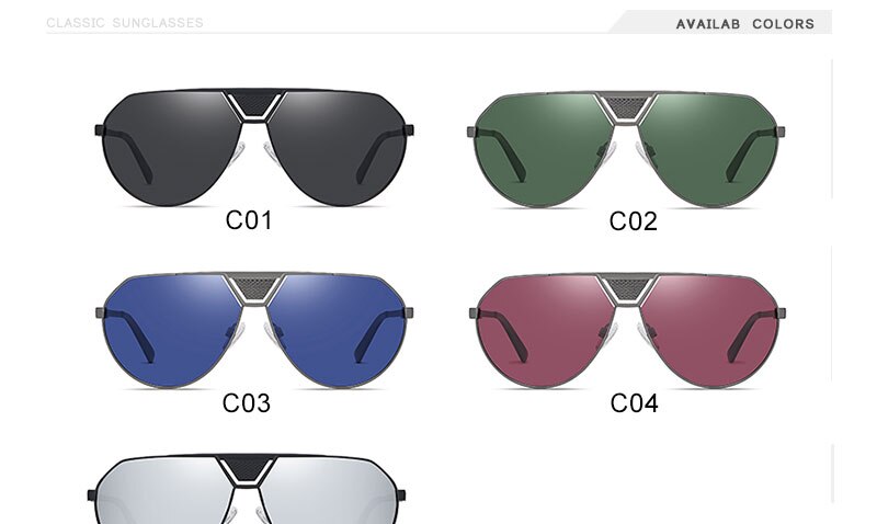 Classic Design Titanium Alloy Sunglasses Polarized