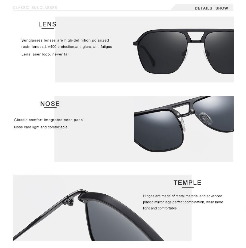 Pilot Sunglasses For Men Polarized