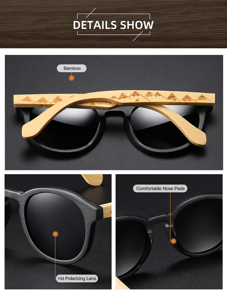 Natural Bamboo  Sunglasses
